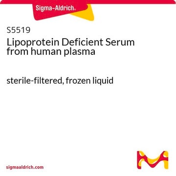 Lipoprotein Deficient Serum from human plasma sterile-filtered, frozen liquid