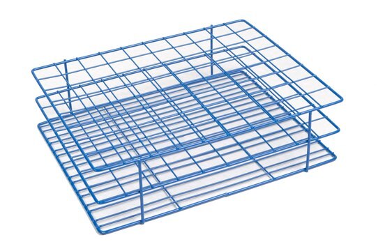 Coated Wire Tube Rack to hold, 80 x 20-25 mm tubes, blue