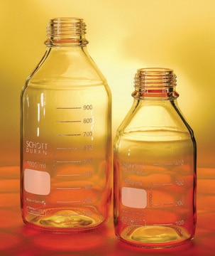 Duran&#174; graduated laboratory bottles, without caps capacity 500&#160;mL, clear glass