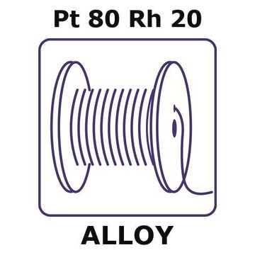 Platinum/Rhodium wire, Pt80%/Rh20%, 1.0&#160;mm diameter, length 0.05 m