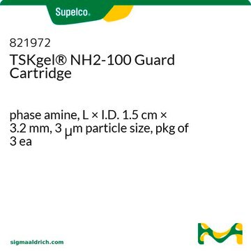 TSKgel&#174; NH2-100 Guard Cartridge phase amine, L × I.D. 1.5&#160;cm × 3.2&#160;mm, 3&#160;&#956;m particle size, pkg of 3&#160;ea