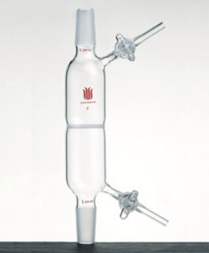 Synthware&#8482; fritted filter tube with glass stopcocks joint: ST/NS 24/40, disc O.D. 36&#160;mm, porosity: medium