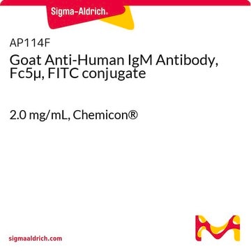 Goat Anti-Human IgM Antibody, Fc5&#181;, FITC conjugate 2.0&#160;mg/mL, Chemicon&#174;