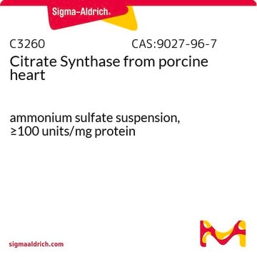 Citrate Synthase from porcine heart ammonium sulfate suspension, &#8805;100&#160;units/mg protein