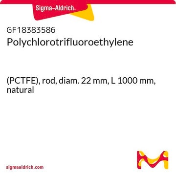 Polychlorotrifluoroethylene (PCTFE), rod, diam. 22&#160;mm, L 1000&#160;mm, natural