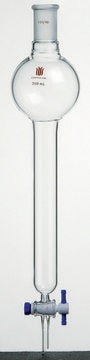 Synthware&#8482; chromatography column with reservoir and PTFE stopcock 250 mL, top joint: ST/NS 24/40, I.D. × L 13.4&#160;mm × 457&#160;mm