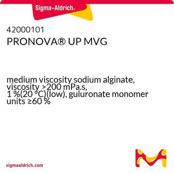 PRONOVA&#174; UP MVG medium viscosity sodium alginate, viscosity &gt;200&#160;mPa.s, 1&#160;%(20&#160;°C)(low), guluronate monomer units &#8805;60&#160;%