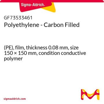 Polyethylene - Carbon Filled (PE), film, thickness 0.08&#160;mm, size 150 × 150&#160;mm, condition conductive polymer