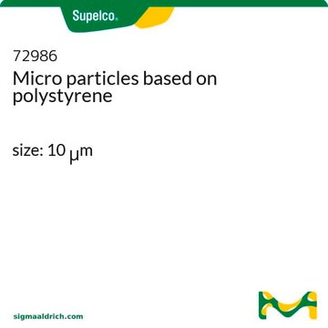 Micro particles based on polystyrene size: 10 &#956;m