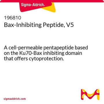 Bax-Inhibiting Peptide, V5 A cell-permeable pentapeptide based on the Ku70-Bax inhibiting domain that offers cytoprotection.