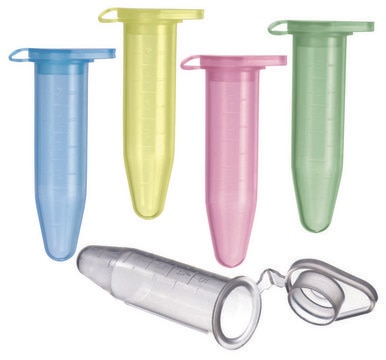 Centrifuge tubes with attached cap capacity 5&#160;mL, conical red polypropylene, Cole Parmer 439552