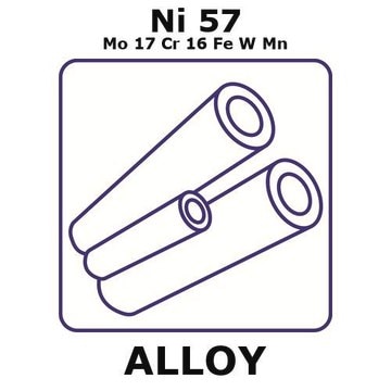 Hastelloy&#174; C276 - heat resisting alloy, Ni57Mo17Cr16FeWMn 100mm tube, 3.2mm outside diameter, 0.9mm wall thickness, 1.4mm inside diameter