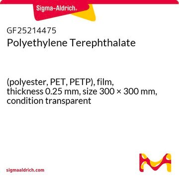 Polyethylene Terephthalate (polyester, PET, PETP), film, thickness 0.25&#160;mm, size 300 × 300&#160;mm, condition transparent