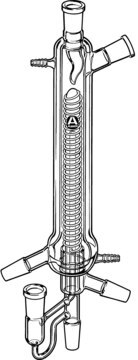 Jacketed falling-film distillation head Overall L 580&#160;mm, O.D. 57&#160;mm, Joints: ST/NS 24/40 (6)