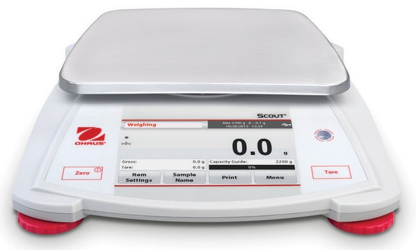 Ohaus&#174; Scout&#174; STX Touchscreen Balance Model STX6201, weighing capacity 6200&#160;g, resolution: 0.1&#160;g, AC/DC input 120 V AC, US 3-pin plug