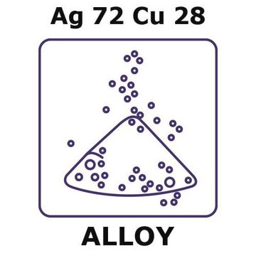 Silver-copper alloy, Ag72Cu28 powder, 45micron max. particle size, 50g