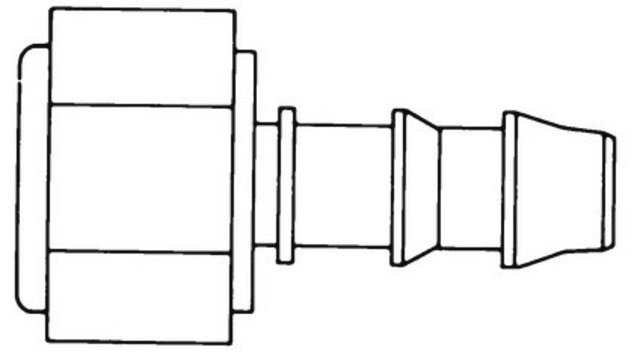 Connection Adapter 1/4 in. NPTF to 1/4 in. I.D. hose Nylon Accessories for filter holders for sample preparation.