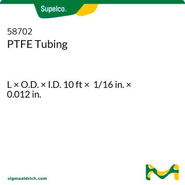 PTFE Tubing L × O.D. × I.D. 10&#160;ft × 1/16&#160;in. × 0.012&#160;in.