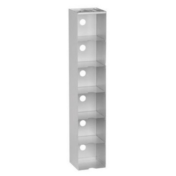 Eppendorf&#174; Chest Freezer Rack Holds 6 x 102 mm/ 4 in boxes, (1 x 6) configuration, aluminum, side access