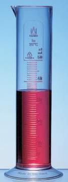 BRAND&#174; graduated cylinder low form embossed scale volume 500&#160;mL, polypropylene