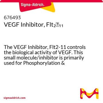 VEGF Inhibitor, Flt2&#8331;11 The VEGF Inhibitor, Flt2-11 controls the biological activity of VEGF. This small molecule/inhibitor is primarily used for Phosphorylation &amp; Dephosphorylation applications.