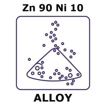 Zinc-nickel alloy, Zn90Ni10 powder, 150micron max. particle size, alloy pre-cursor, 100g