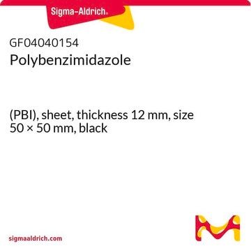 Polybenzimidazole (PBI), sheet, thickness 12&#160;mm, size 50 × 50&#160;mm, black