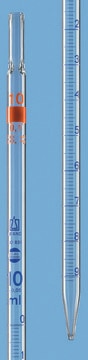 BRAND&#174; BLAUBRAND&#174; graduated pipette, calibrated to deliver (TD, EX) type 3 (zero on top), capacity 50&#160;mL , with 0.5 subdivisions, suitable for cotton plugs