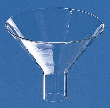 BRAND&#174; glass powder funnel short wide stem top diam. 80&#160;mm, bottom diam. 22&#160;mm