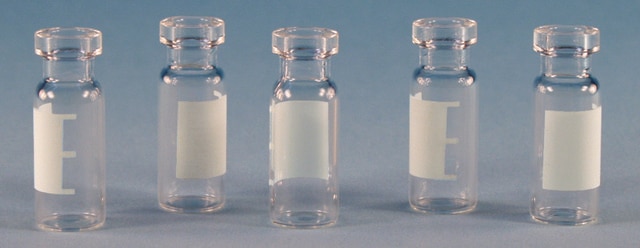 Certified crimp top vials, 12 x 32 mm volume 2&#160;mL, clear glass vial, pkg of 100&#160;ea