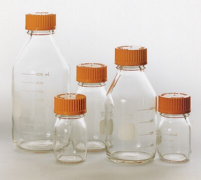 Pyrex&#174; round media storage bottles and reusable screw caps capacity 2,000&#160;mL