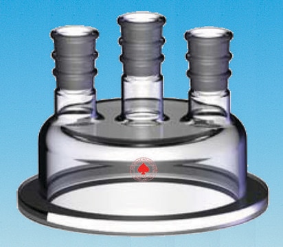 Ace reaction flask head capacity 1,000&#160;mL, center joint: ST/NS 24/40, side Joints: ST/NS 24/40 (2)