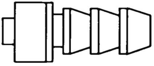 1/4 in. HB to M Luer lock nickel/chrome plated Accessories for filter holders for sample preparation.