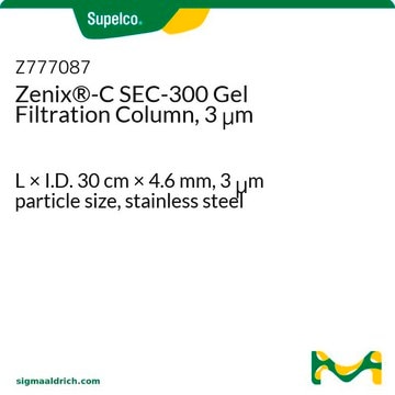 Zenix&#174;-C SEC-300 Gel Filtration Column, 3 &#956;m L × I.D. 30&#160;cm × 4.6&#160;mm, 3&#160;&#956;m particle size, stainless steel