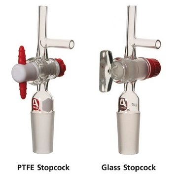 Aldrich&#174; septum-inlet adapter with stopcock and side-arm Plain, joint: ST/NS 29/32, glass stopcock