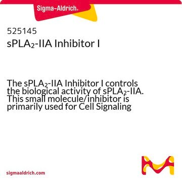 sPLA2-IIA Inhibitor I The sPLA&#8322;-IIA Inhibitor I controls the biological activity of sPLA&#8322;-IIA. This small molecule/inhibitor is primarily used for Cell Signaling applications.