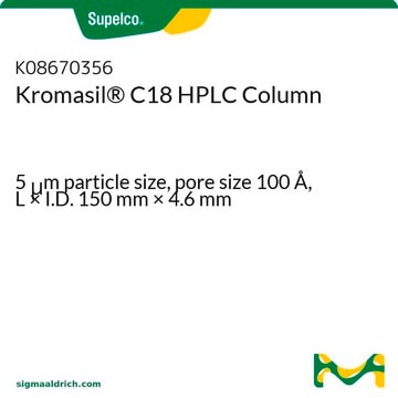 Kromasil&#174; C18 HPLC Column 5&#160;&#956;m particle size, pore size 100&#160;Å, L × I.D. 150&#160;mm × 4.6&#160;mm