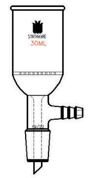 Synthware&#8482; filter funnel with perforated plate joint: ST/NS 24/40, plate O.D. 90&#160;mm