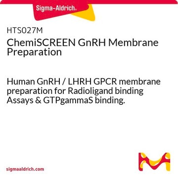 ChemiSCREEN GnRH Membrane Preparation Human GnRH / LHRH GPCR membrane preparation for Radioligand binding Assays &amp; GTPgammaS binding.