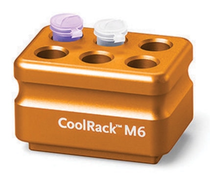 Corning&#174; CoolRack&#174; M6, capacity 6 x 1.5 or 2 mL microfuge tubes, orange