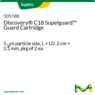 Discovery&#174; C18 Supelguard&#8482; Guard Cartridge 5&#160;&#956;m particle size, L × I.D. 2&#160;cm × 2.1&#160;mm, pkg of 2&#160;ea