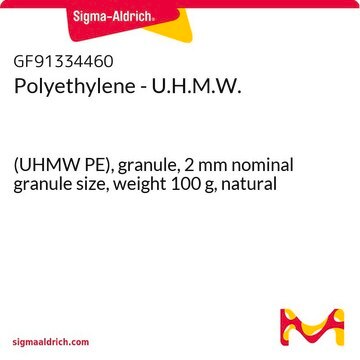 Polyethylene - U.H.M.W. (UHMW PE), granule, 2&#160;mm nominal granule size, weight 100&#160;g, natural