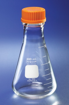 Pyrex&#174; wide-mouth graduated Erlenmeyer flask with screw-cap capacity 250&#160;mL