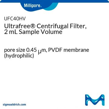 Ultrafree&#174; Centrifugal Filter, 2 mL Sample Volume pore size 0.45&#160;&#956;m, PVDF membrane (hydrophilic)