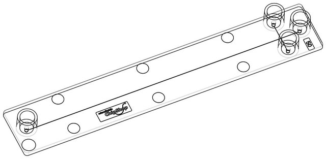 Cross-shaped channel chip - 400 &#956;m channel Fluidic 395, Cyclic Olefin Polymer (COP) with Luer Interface