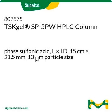 TSKgel&#174; SP-5PW HPLC Column phase sulfonic acid, L × I.D. 15&#160;cm × 21.5&#160;mm, 13&#160;&#956;m particle size