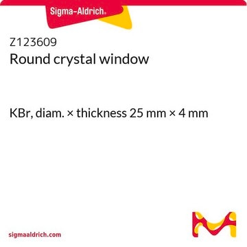 Round crystal window KBr, diam. × thickness 25&#160;mm × 4&#160;mm