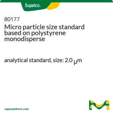 Micro particle size standard based on polystyrene monodisperse analytical standard, size: 2.0 &#956;m