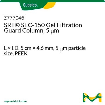 SRT&#174; SEC-150 Gel Filtration Guard Column, 5 &#956;m L × I.D. 5&#160;cm × 4.6&#160;mm, 5&#160;&#956;m particle size, PEEK