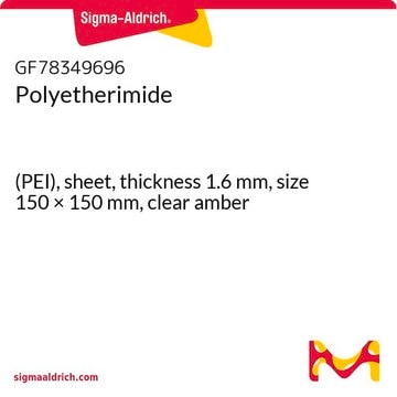 Polyetherimide (PEI), sheet, thickness 1.6&#160;mm, size 150 × 150&#160;mm, clear amber